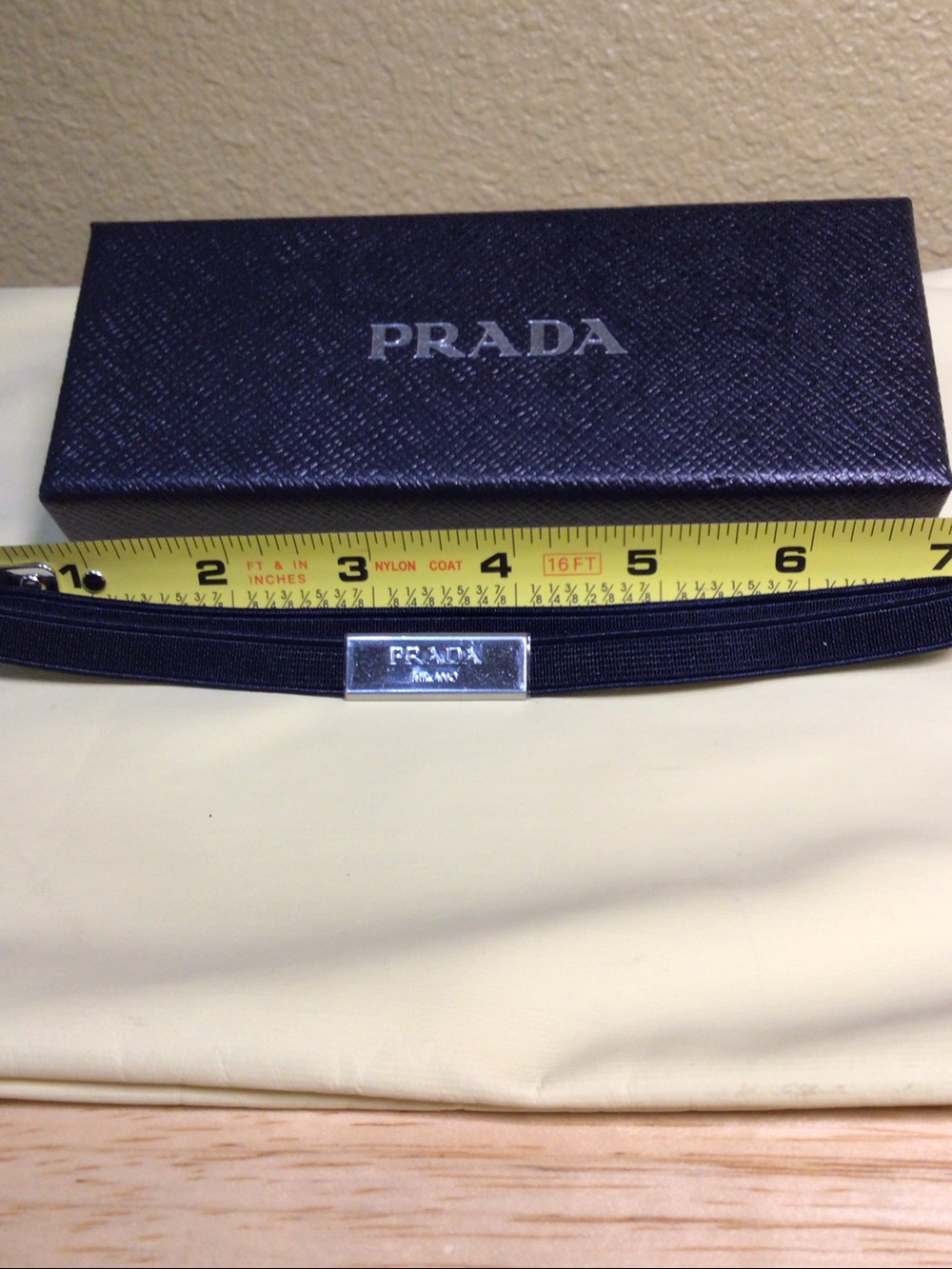 Prada Black Elastic Headband w/ Buckle Belt Design - Picture 4 of 4